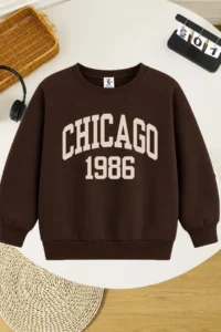 twins tailors Football And Dinosaur Printed 3-Pack Unisex Grey-Brown-Black Kids Sweatshirts - Image 6