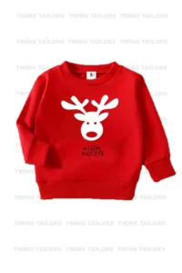 twins tailors Cherry Printed Black-Grey-Red Triple Crew Neck Girl's Sweatshirt with fleece inside - Image 6