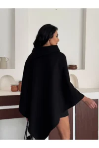 Dark Lavish Women Chic Designed Bowl look Poncho - Image 3