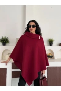 Dark Lavish Women Chic Designed Bowl look Poncho