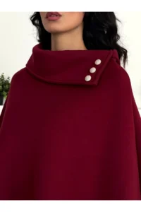 Dark Lavish Women Chic Designed Bowl look Poncho - Image 2