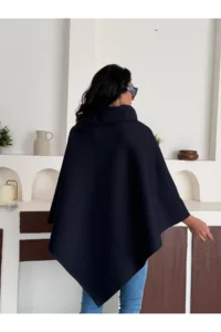 Dark Lavish Women Chic Designed Bowl look Poncho - Image 4