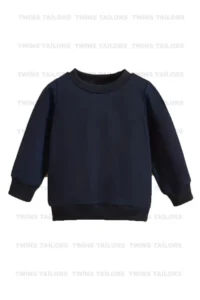 twins tailors Unprinted Fleece Inside 3 Pack Unisex Gray-Blue-Black Crew Neck Children's School Sweatshirt - Image 2