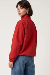 Drop by TrendyolMilla Red Oversized Lined snaps Buttoned Parachute Jacket - Image 3