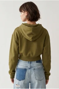 Drop by TrendyolMilla Hooded Crop Model Zippered Cardigan - Image 5