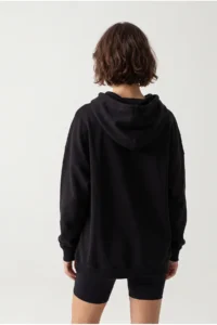 Drop by TrendyolMilla Oversized Hooded Zippered with pocket Cardigan - Image 5