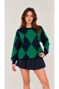 Drop by TrendyolMilla Baklava pattern Knitwear Sweater