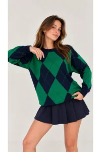 Drop by TrendyolMilla Baklava pattern Knitwear Sweater - Image 2
