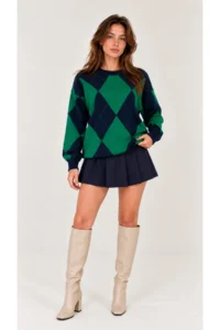 Drop by TrendyolMilla Baklava pattern Knitwear Sweater - Image 3