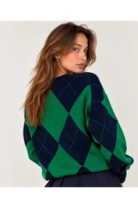 Drop by TrendyolMilla Baklava pattern Knitwear Sweater - Image 4