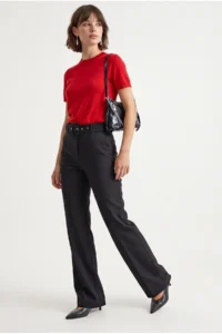 Drop by TrendyolMilla High Waist Kendinden Arched flared leg Dress Pants - Image 2