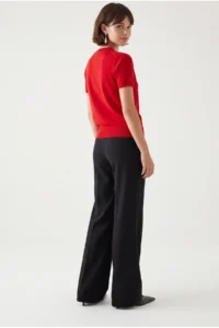 Drop by TrendyolMilla High Waist Kendinden Arched flared leg Dress Pants - Image 4