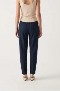Drop by TrendyolMilla High Waist pleated Elastic Waist Dress Pants - Image 3