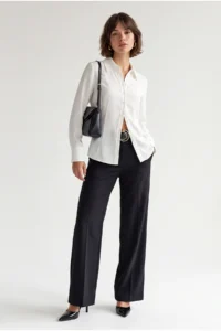 Drop by TrendyolMilla High Waist with pocket Arched flared leg Dress Pants - Image 2