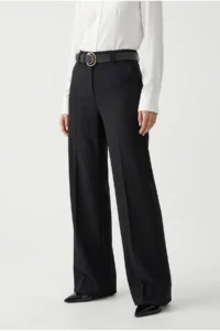Drop by TrendyolMilla High Waist with pocket Arched flared leg Dress Pants - Image 3