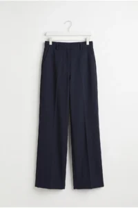 Drop by TrendyolMilla High Waist Plain Hem Dress Pants NAVY BLUE - Image 4