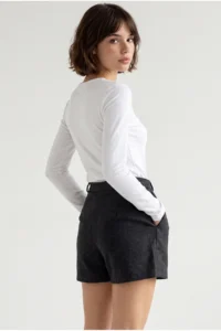 Drop by TrendyolMilla Anthracite Bowl with pocket Shorts - Image 3
