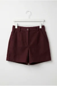 Drop by TrendyolMilla Burgundy Bowl with pocket Shorts - Image 5