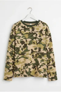 Drop by TrendyolMilla Khaki Camo pattern Crew Neck Knitting Sweatshirt% 70 - Image 5
