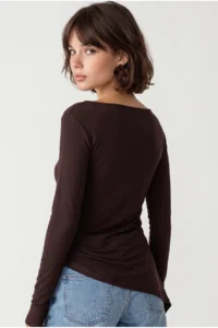 Drop by TrendyolMilla Madonna Collar Drapeli Long Sleeve slim Fit Blouse - Image 5
