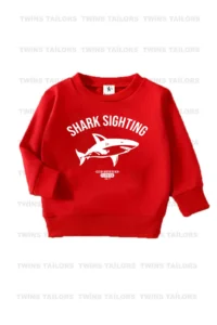 twins tailors Shark Printed 3 Pack Unisex Black-Grey-Red Kids Sweatshirts - Image 2